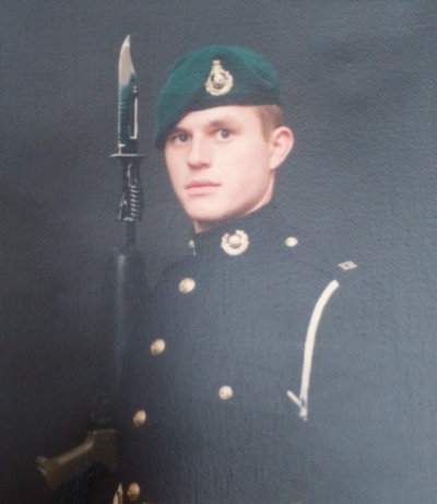 Phil Grimshaw in Royal Marines dress uniform